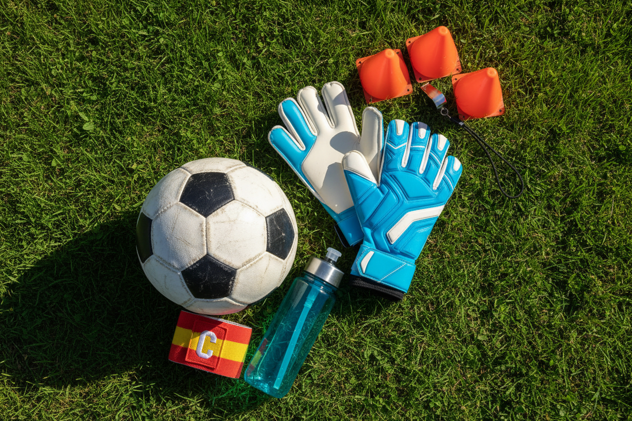 soccer items together